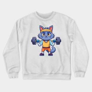 Workout Cat Crewneck Sweatshirt